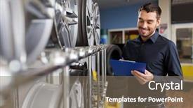  Presentation with auto repair - PPT layouts having alloys - business maintenance and people concept background and a gray colored foreground