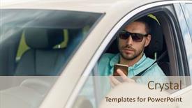  Presentation with transport transportation tourism road trip - PPT layouts featuring concept - man in sunglasses driving background and a lemonade colored foreground