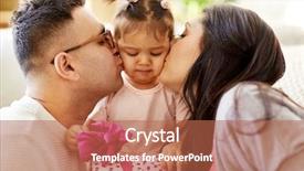  Presentation with father birthday - Beautiful slide set featuring concept - mother and father kissing backdrop and a red colored foreground