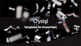  Presentation with confetti - Theme with concept - silver confetti over black background and a dark gray colored foreground