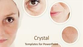  Presentation with anti aging - Colorful presentation enhanced with concept - skin care anti-aging backdrop and a  colored foreground