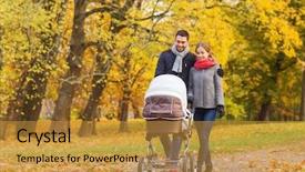  Presentation with family and home love concept - Amazing slides having concept - smiling couple with baby backdrop and a  colored foreground