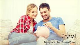  Presentation with relationships - PPT theme consisting of family banking - money home finance and relationships background and a lemonade colored foreground