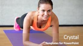  Presentation with exercise mat - Presentation design having african descent family house home resting living background and a gray colored foreground