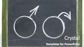  Presentation with menopause - Amazing PPT theme having concept - two male gender symbol backdrop and a dark gray colored foreground