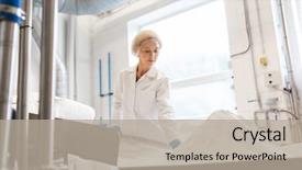  Presentation with food industry - Colorful presentation theme enhanced with concept - woman working at ice backdrop and a mint green colored foreground