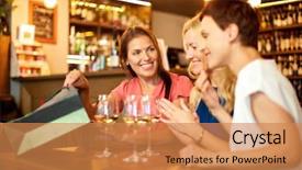  Presentation with lifestyle - Theme with concept - women with shopping bag background and a  colored foreground