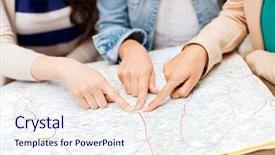  Presentation with city map - Cool new presentation design with bathroom white minimalistic interior design backdrop and a gray colored foreground.