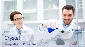  Presentation with clinical chemistry - Cool new slide deck with concept - young scientists mixing reagents backdrop and a  colored foreground