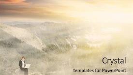  Presentation with dream - Theme with concept about business dream free background and a  colored foreground