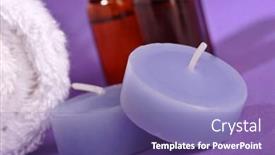  Presentation with oils - Slides enhanced with concept-alternative-medicine-essential-oils background and a violet colored foreground