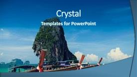  Presentation with tropical holiday - PPT theme featuring young male student preparing for high school exams background and a gray colored foreground