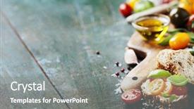  Presentation with free food - PPT theme featuring concept background layout with free background and a gray colored foreground