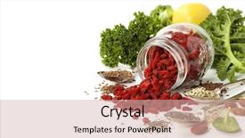  Presentation with superfoods - Cool new presentation theme with concept background layout with free backdrop and a soft green colored foreground