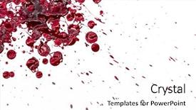  Presentation with blood splatter - Beautiful slide deck featuring concept blood splatter on white backdrop and a pink colored foreground