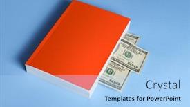  Presentation with financial literacy - Colorful slides enhanced with concept book about financial literacy backdrop and a light blue colored foreground