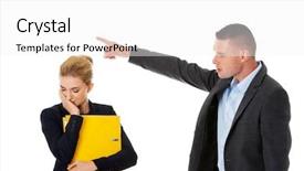  Presentation with people conflict - Colorful PPT theme enhanced with concept business people have conflict backdrop and a white colored foreground