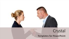  Presentation with people conflict - PPT layouts having concept business people have conflict background and a light gray colored foreground