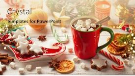  Presentation with christmas food - PPT layouts consisting of concept-christmas-homemade-food background and a lemonade colored foreground