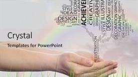  Presentation with abstract art - Theme with concept-conceptual-abstract-art-design background and a light gray colored foreground