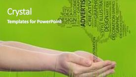  Presentation with abstract art - Beautiful PPT theme featuring concept-conceptual-abstract-art-design backdrop and a shamrock green colored foreground