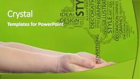  Presentation with abstract art - Presentation theme having concept-conceptual-abstract-art-design background and a shamrock green colored foreground