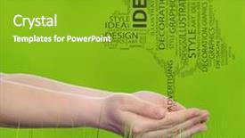  Presentation with abstract art - Colorful slide set enhanced with concept-conceptual-abstract-art-design backdrop and a shamrock green colored foreground