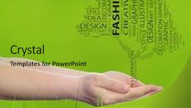  Presentation with abstract art - Presentation design consisting of concept-conceptual-abstract-art-design background and a shamrock green colored foreground