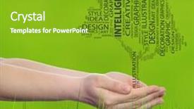  Presentation with abstract art - Presentation consisting of concept-conceptual-abstract-art-design background and a shamrock green colored foreground