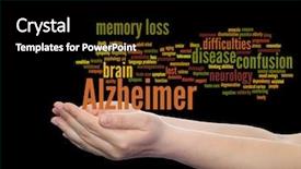  Presentation with brain loss - Slides enhanced with concept conceptual alzheimer s disease background and a black colored foreground