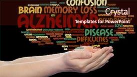  Presentation with alzheimer disease brain - Colorful PPT theme enhanced with concept conceptual alzheimer s disease backdrop and a wine colored foreground