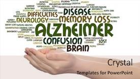  Presentation with alzheimer disease - Presentation design consisting of concept conceptual alzheimer s disease background and a  colored foreground
