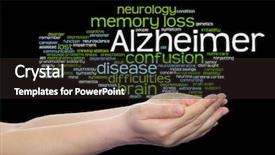  Presentation with alzheimer brain - Theme enhanced with concept conceptual alzheimer s disease background and a wine colored foreground