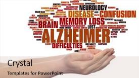  Presentation with alzheimer brain - Cool new slide deck with concept conceptual alzheimer s disease backdrop and a soft green colored foreground