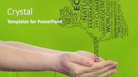  Presentation with green energy - Presentation design featuring concept-conceptual-black-text-word background and a shamrock green colored foreground