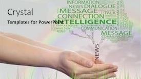 Presentation with sky rainbow - Amazing PPT theme having concept conceptual green tree word cloud tagcloud man or woman hand on rainbow sky green background metaphor to communication speech message mail dialog talk contact email internet backdrop and a mint green colored foreground
