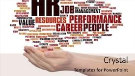  Presentation with human value - Amazing PPT theme having concept conceptual hr or human backdrop and a coral colored foreground