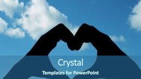  Presentation with love romance - Amazing presentation having concept conceptual human male or man and woman hands in love valentines shape or symbol of heart over blue sky background metaphor to romance romantic wedding honeymoon holiday vacation couple backdrop and a ocean colored foreground