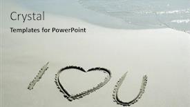  Presentation with love romance - Slides with concept-conceptual-i-love background and a  colored foreground