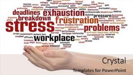  Presentation with management stress - Presentation theme enhanced with concept conceptual mental stress background and a coral colored foreground