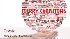  Presentation with december - Colorful presentation theme enhanced with concept conceptual merry christmas holiday or happy new year winter abstract text in hands word cloud on white background metaphor to celebration santa festive december love family joy or home backdrop and a lemonade colored foreground