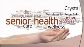  Presentation with old people help people - PPT theme consisting of concept conceptual old senior health background and a white colored foreground