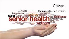  Presentation with old people help people - Audience pleasing slide set consisting of concept conceptual old senior health backdrop and a white colored foreground