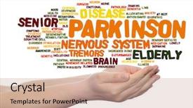  Presentation with nervous system brain - Slide deck with concept conceptual parkinson s disease background and a  colored foreground
