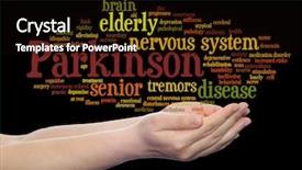  Presentation with nervous system brain - Presentation theme consisting of concept conceptual parkinson s disease background and a  colored foreground