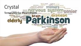  Presentation with parkinson disease - Slide set with concept conceptual parkinson s disease background and a  colored foreground