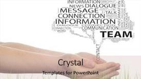  Presentation with internet communication - Colorful theme enhanced with concept-conceptual-tree-word-cloud backdrop and a soft green colored foreground