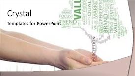  Presentation with corporate advertising - Presentation consisting of company branch - concept conceptual tree word cloud background and a white colored foreground