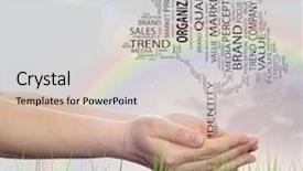  Presentation with business value - Slides having concept-conceptual-tree-word-cloud background and a light gray colored foreground