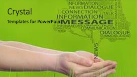  Presentation with internet communication - Beautiful PPT theme featuring concept-conceptual-tree-word-cloud and a shamrock green colored foreground